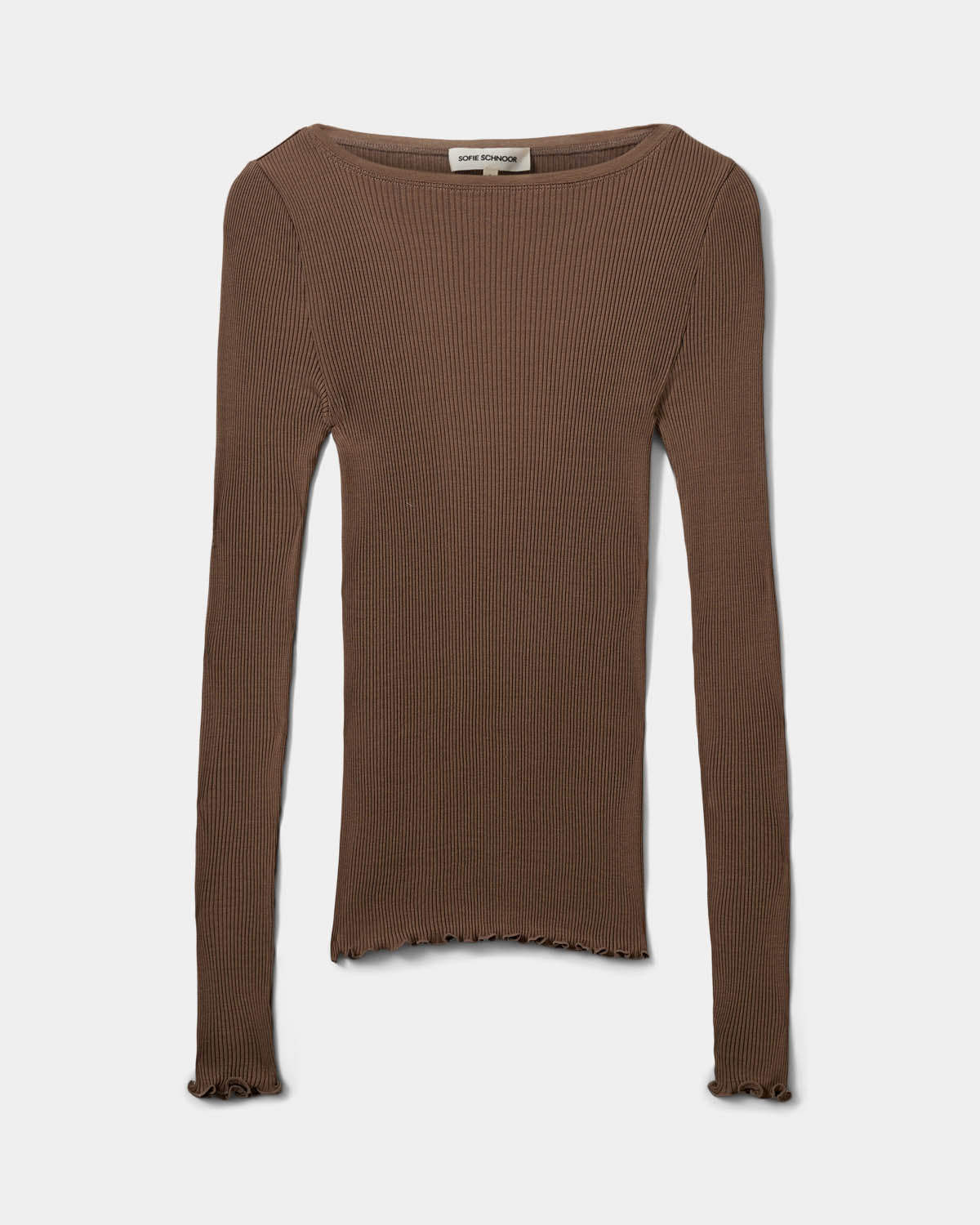 Sofie Schnoor WOMEN IRISASW LANGÆRMET T-SHIRT T-shirt lang ærmet 9099 Middle Brown