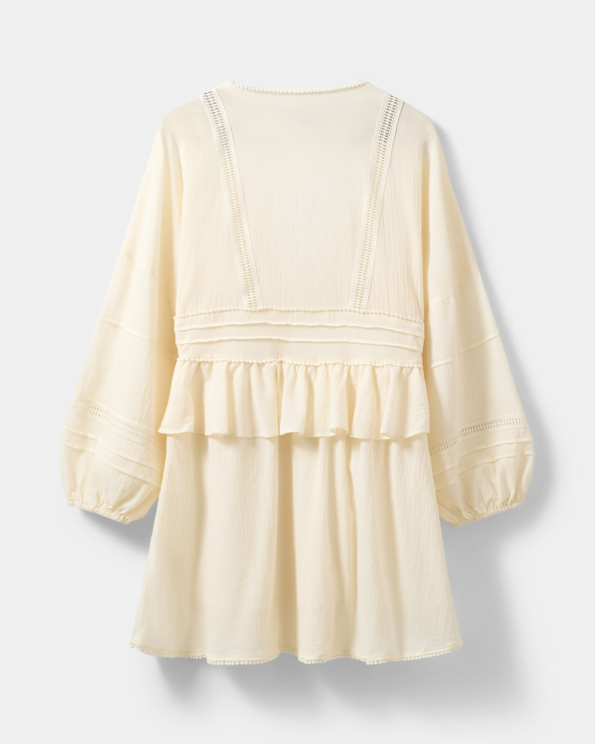 Sofie Schnoor WOMEN JOUVESW BLONDE DETALJE MIDI KJOLE Kjole 0159 Cream White
