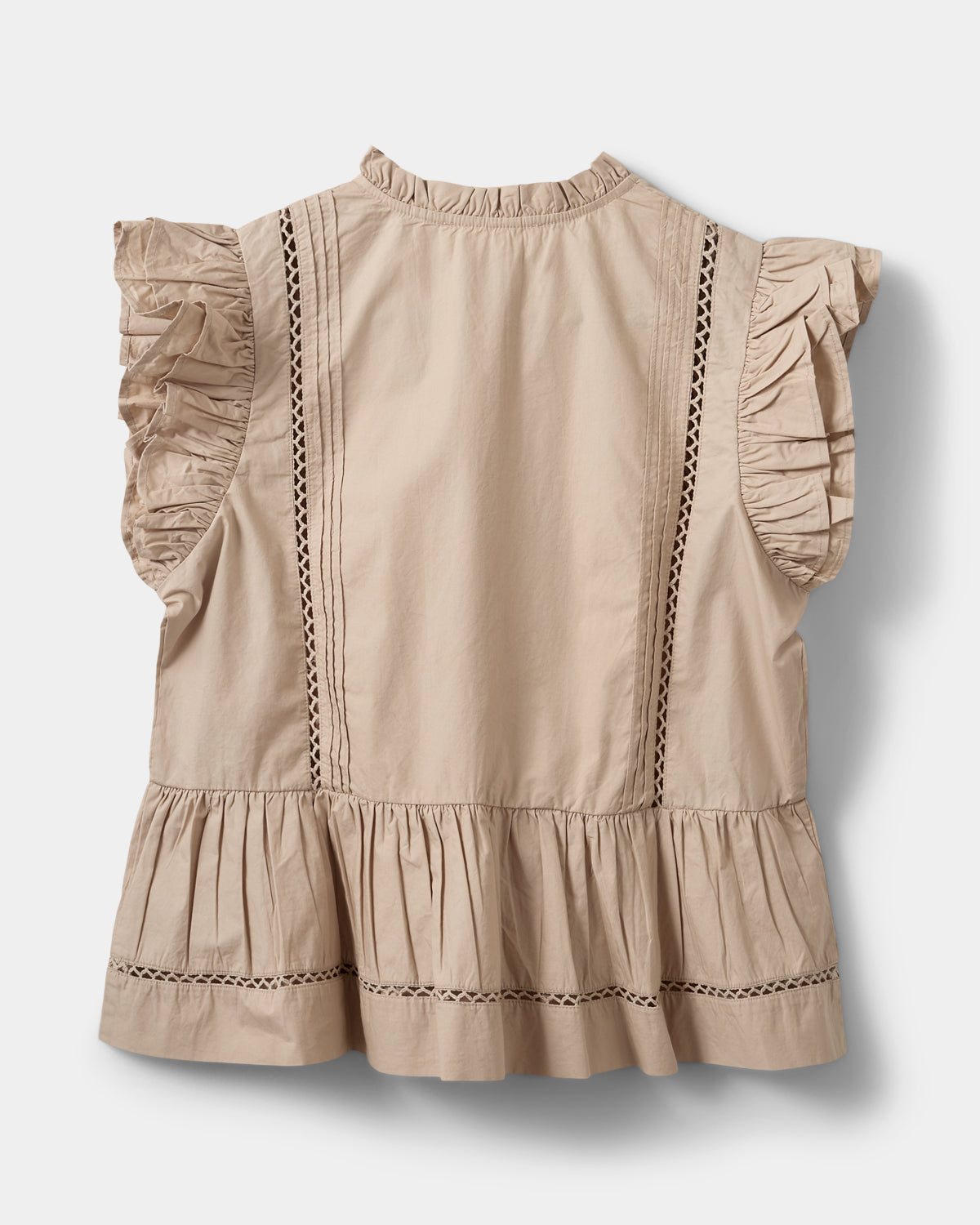 Sofie Schnoor WOMEN JULIENSW FRILL BOMULDSTOP Top 8058 Feather Gray