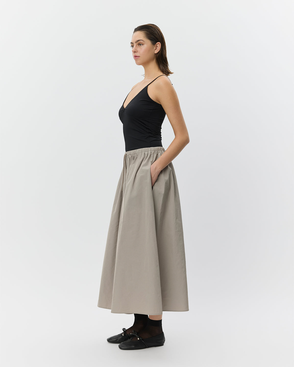 Sofie Schnoor WOMEN JUNEAUSW MIDI NEDERDEL Nederdel 3072 Dusty green