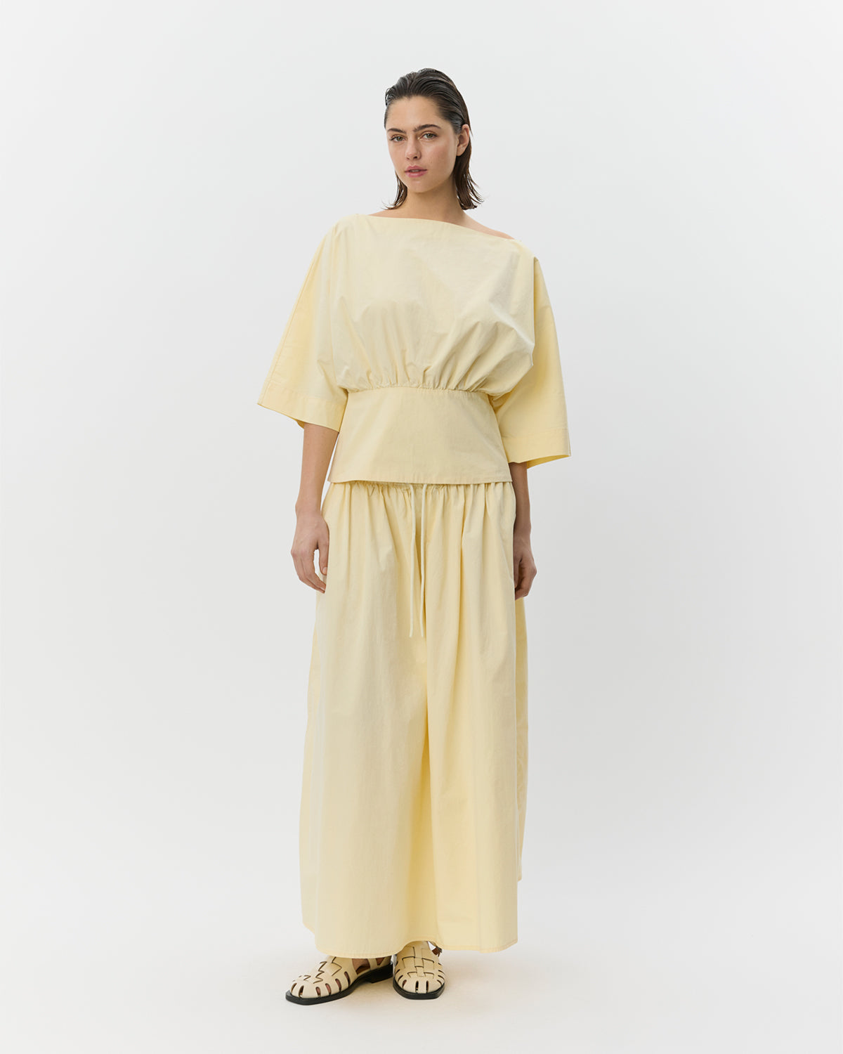 Sofie Schnoor WOMEN JUNEAUSW MIDI NEDERDEL Nederdel 2026 Light yellow