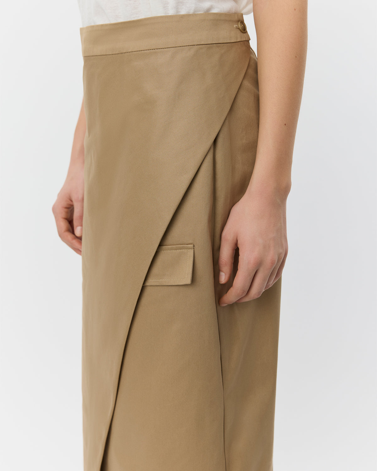Sofie Schnoor WOMEN KATRINESW MIDI SLÅ OM NEDERDEL Nederdel 7012 Camel