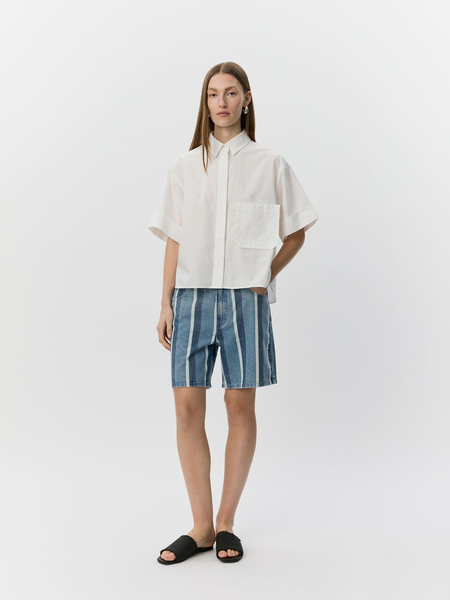 Sofie Schnoor WOMEN LEANASW KORTÆRMET SKJORTE Skjorte 0141 White Alyssum