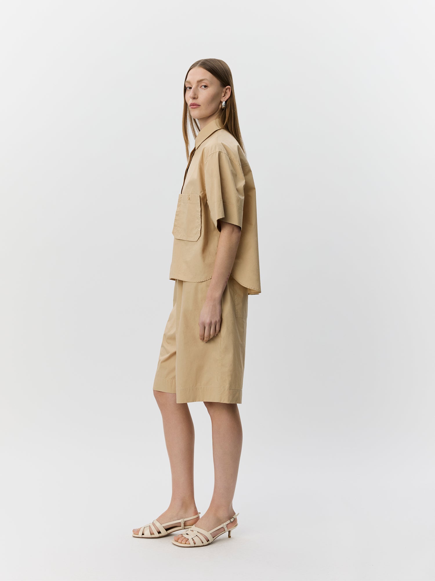 Sofie Schnoor WOMEN LEANASW KORTÆRMET SKJORTE Skjorte 7015 Beige