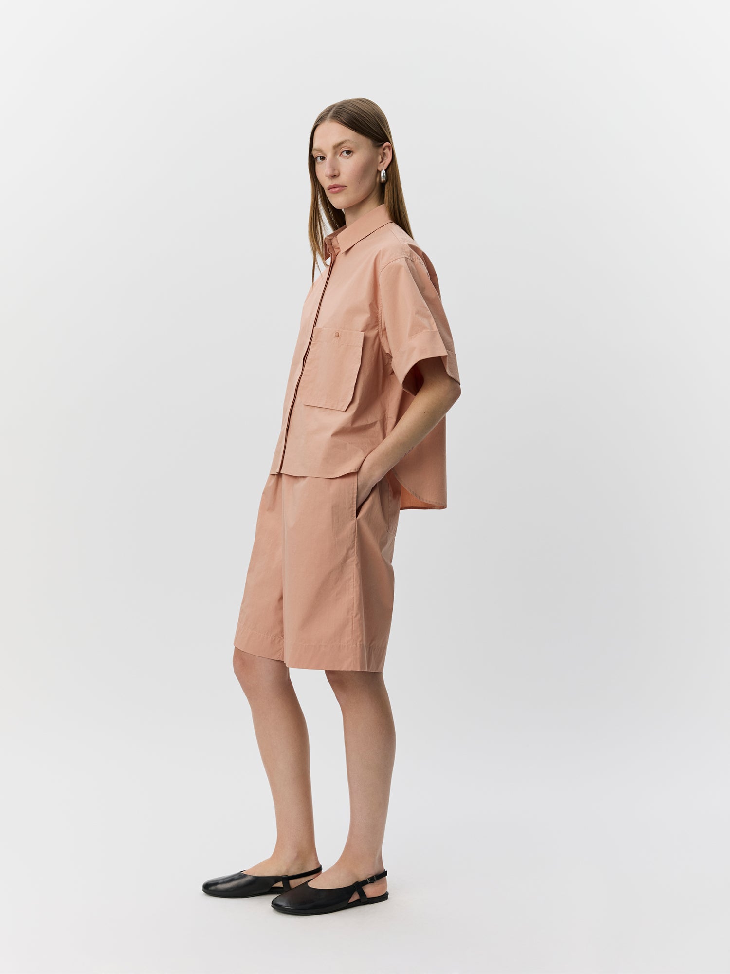 Sofie Schnoor WOMEN LEANASW KORTÆRMET SKJORTE Skjorte 7160 Café Crème