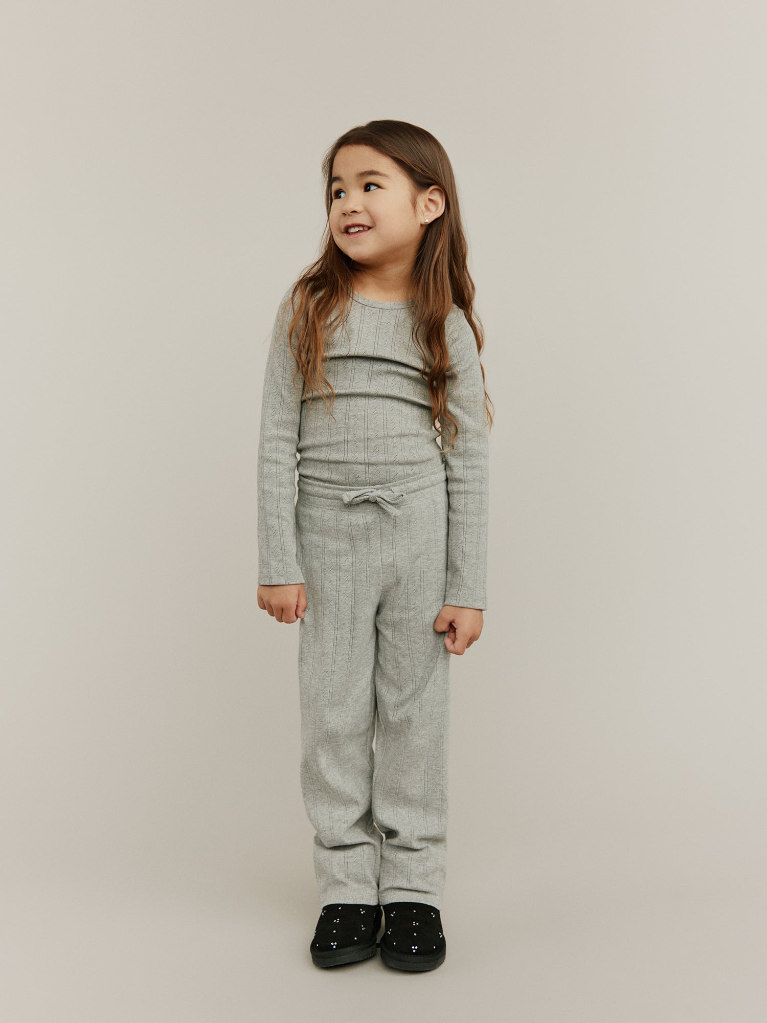 Sofie Schnoor KIDS LovaSK Trousers Buks 8000 Grey Melange