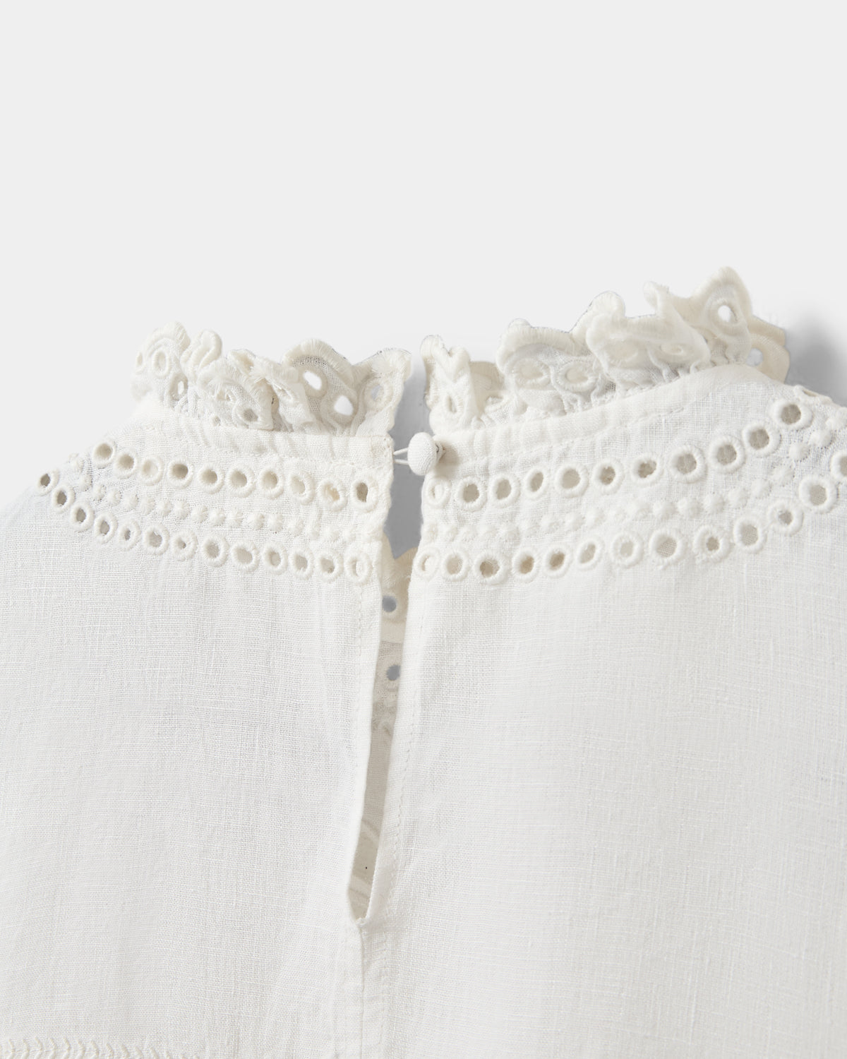 Sofie Schnoor WOMEN MAIASW BRODERET UDSKÅRET BLONDE TOP Top 0159 Cream White