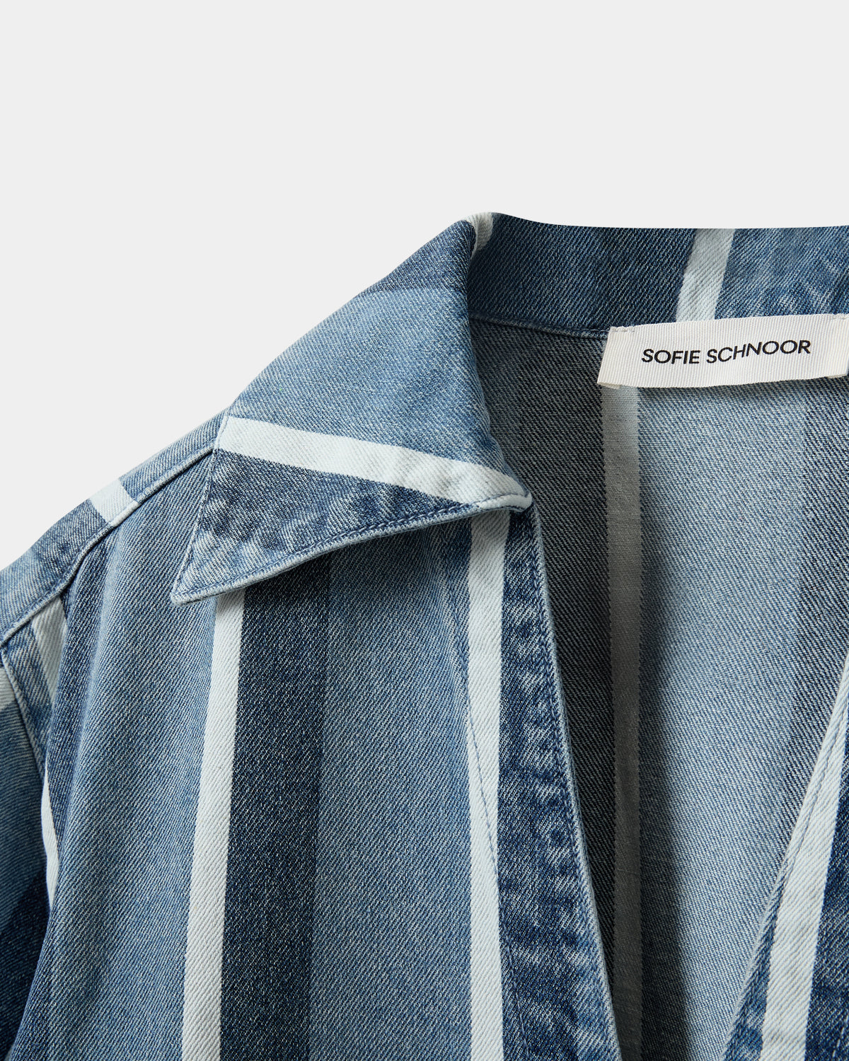 Sofie Schnoor WOMEN MAKISW STRIPET DENIM SKJORTE Skjorte 5123 Blue denim Stripe