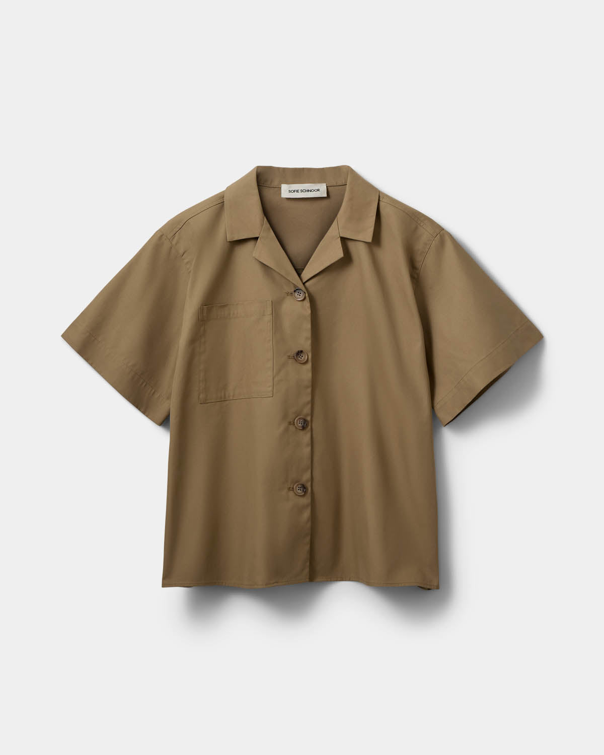 Sofie Schnoor WOMEN MAVIRASW KORTÆRMET SKJORTE Skjorte 7055 Light brown