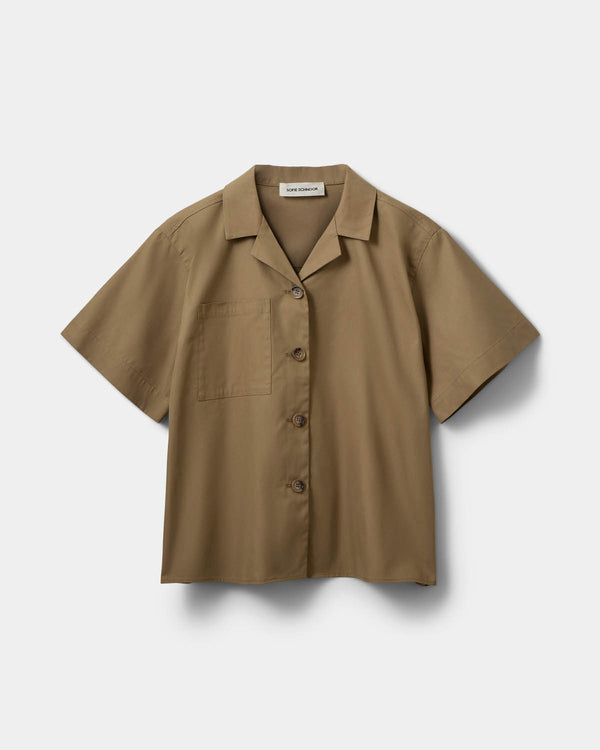 Sofie Schnoor WOMEN MAVIRASW KORTÆRMET SKJORTE Skjorte 7055 Light brown