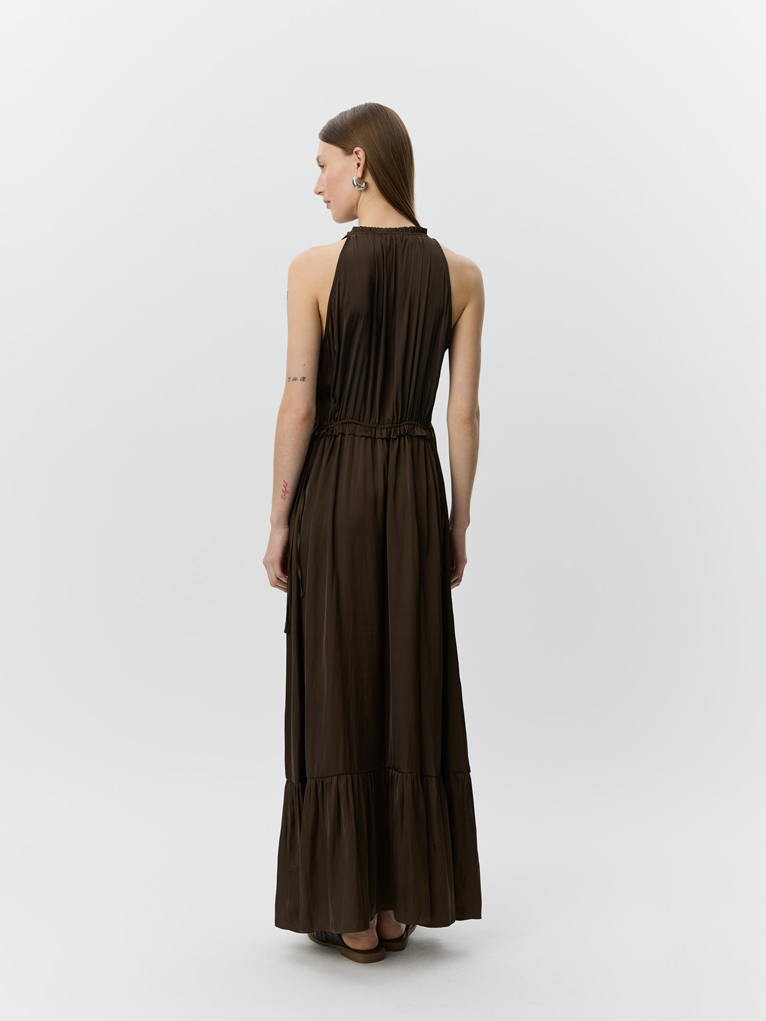 Sofie Schnoor WOMEN MELSW HALTER NECK MAXI KJOLE Kjole 7162 Intense Brown