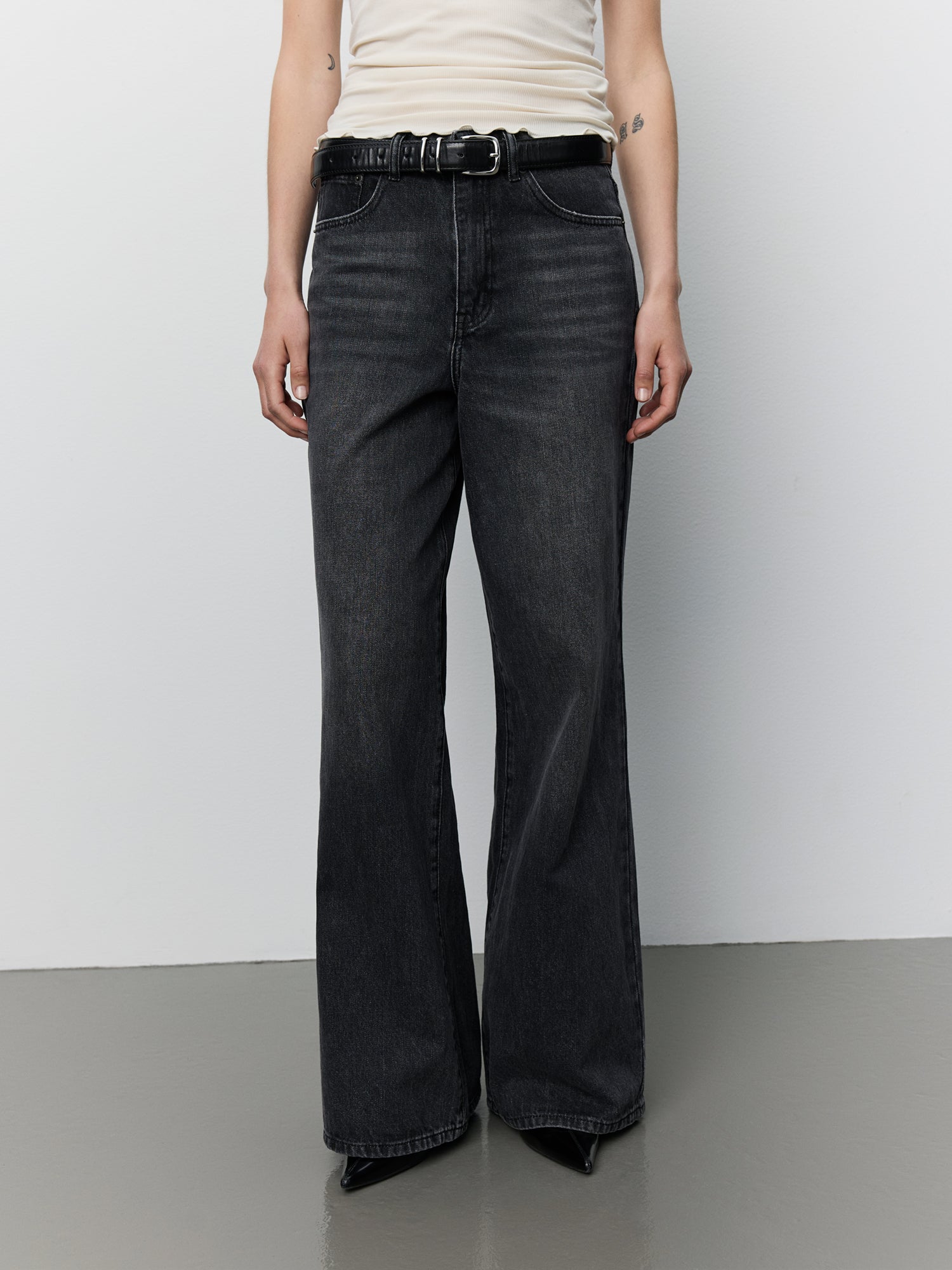 Sofie Schnoor WOMEN NAPOLISW HØJTALJEDE JEANS Jeans 1015 Washed black