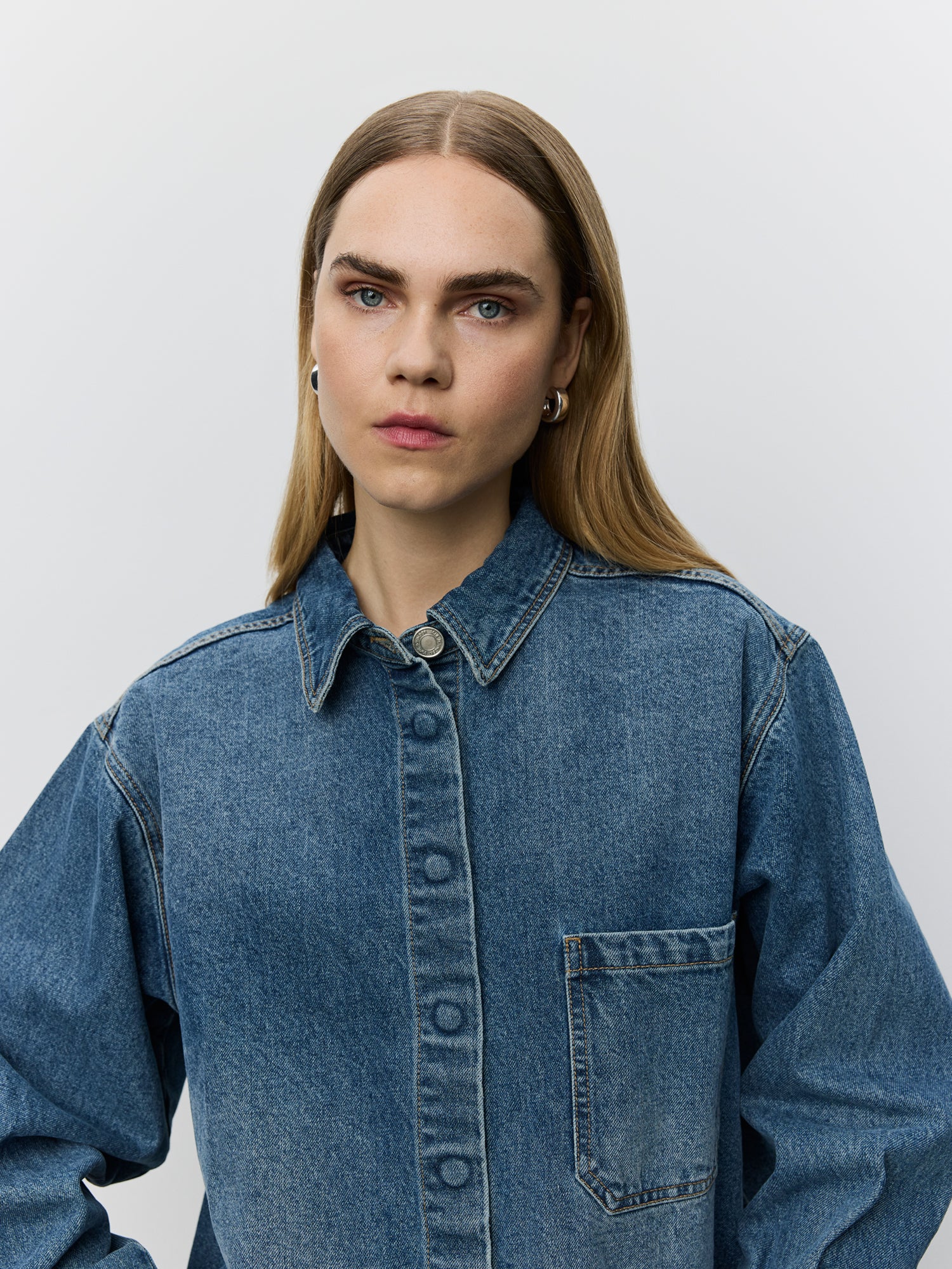 Sofie Schnoor WOMEN NASHIMASW DENIM SKJORTE Skjorte 5002 Denim blue