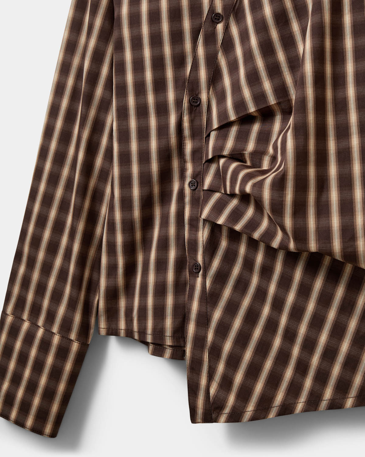 Sofie Schnoor WOMEN PAIGESW ASYMMETRISK SKJORTE Skjorte 9007 Brown check
