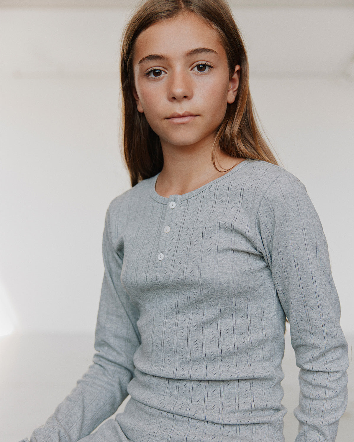 Sofie Schnoor YOUNG PETRICIASY T-SHIRT T-shirt lang ærmet 8000 Grey mel