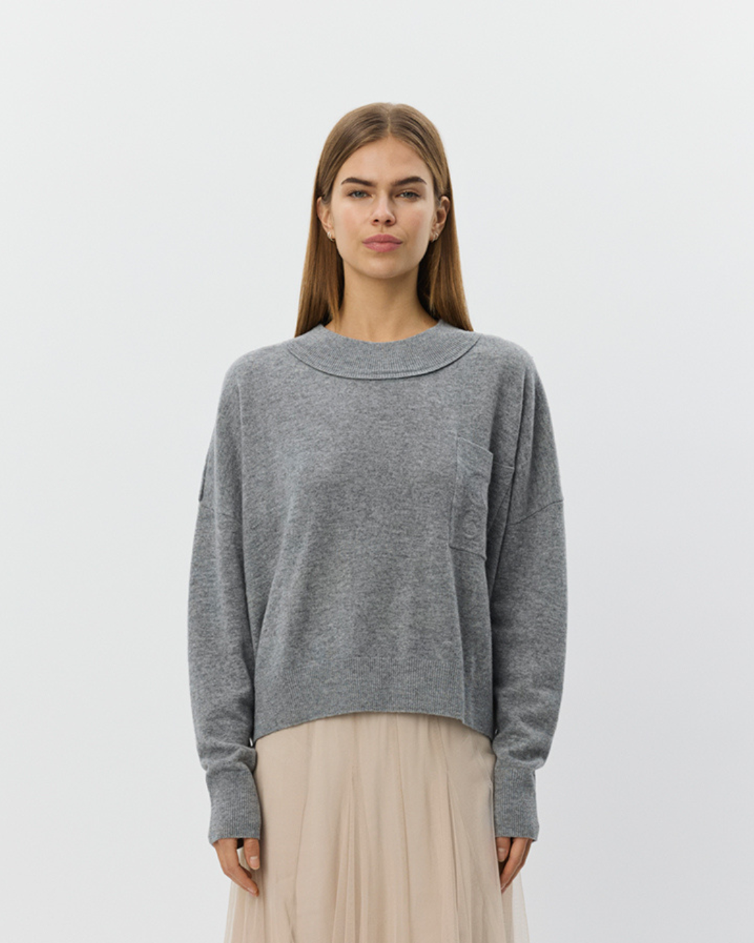 Sofie Schnoor WOMEN PORTIASW STRIK SWEATER Strik 8000 Grey Melange