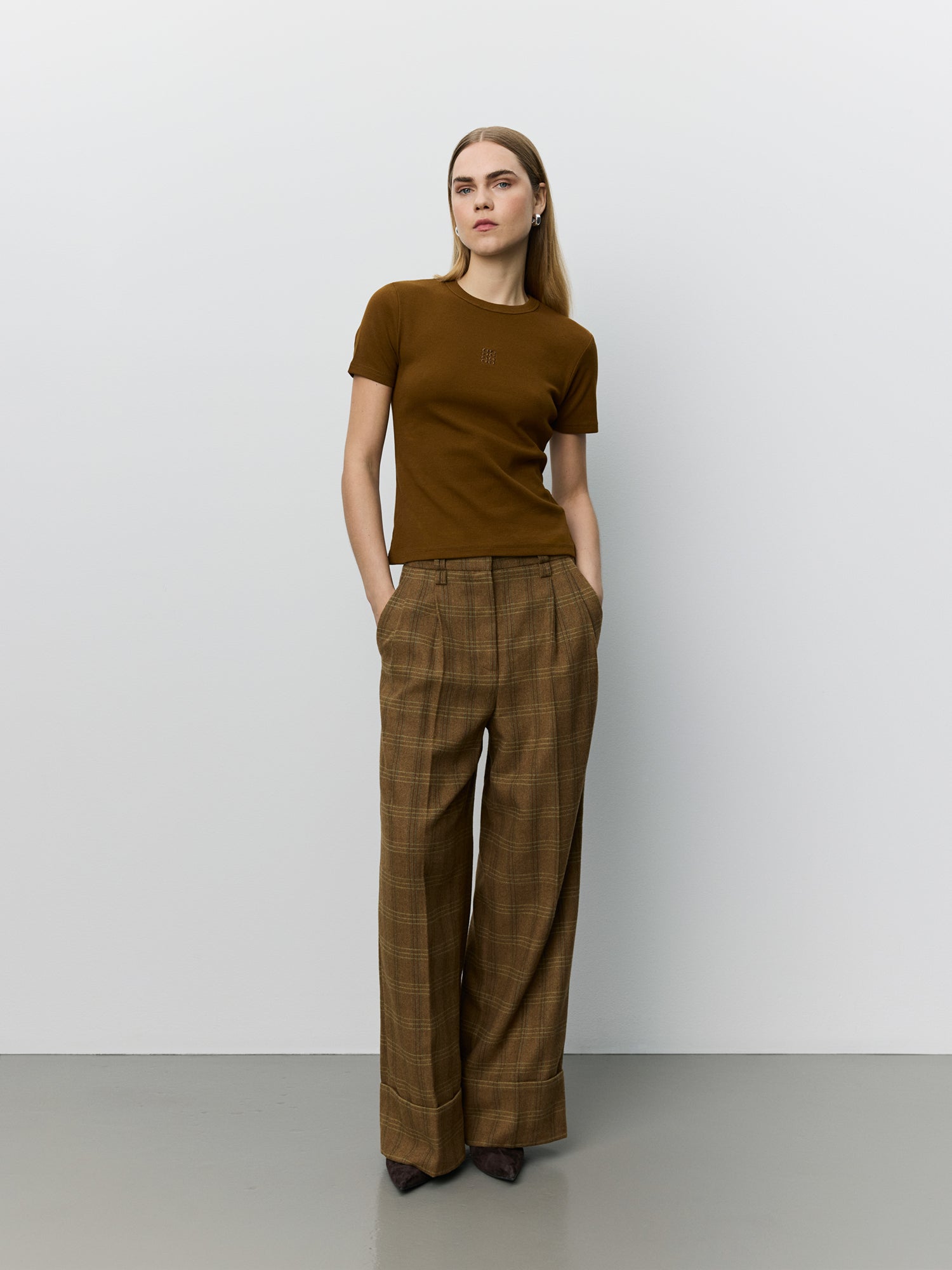 Sofie Schnoor WOMEN ROSANASW BUKSER Buks 9143 Maple Brown Check