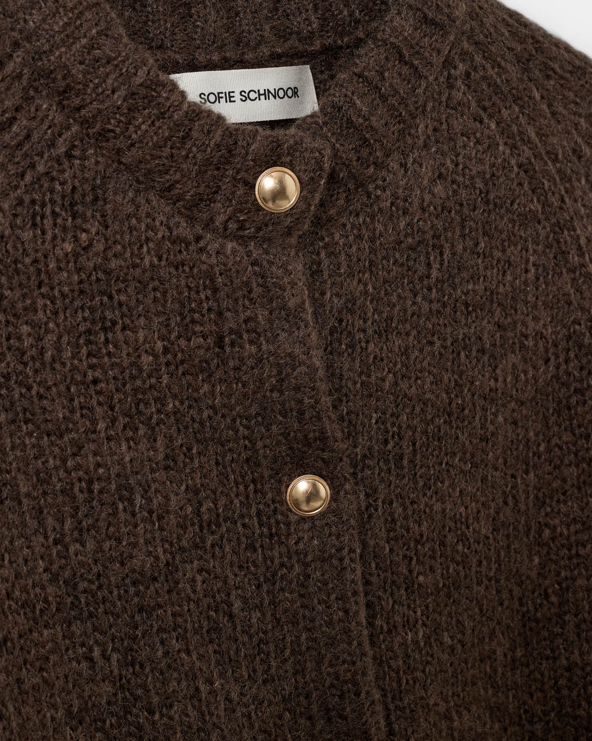 Sofie Schnoor WOMEN SELMASW STRIK CARDIGAN Cardigan 7025 Dark brown