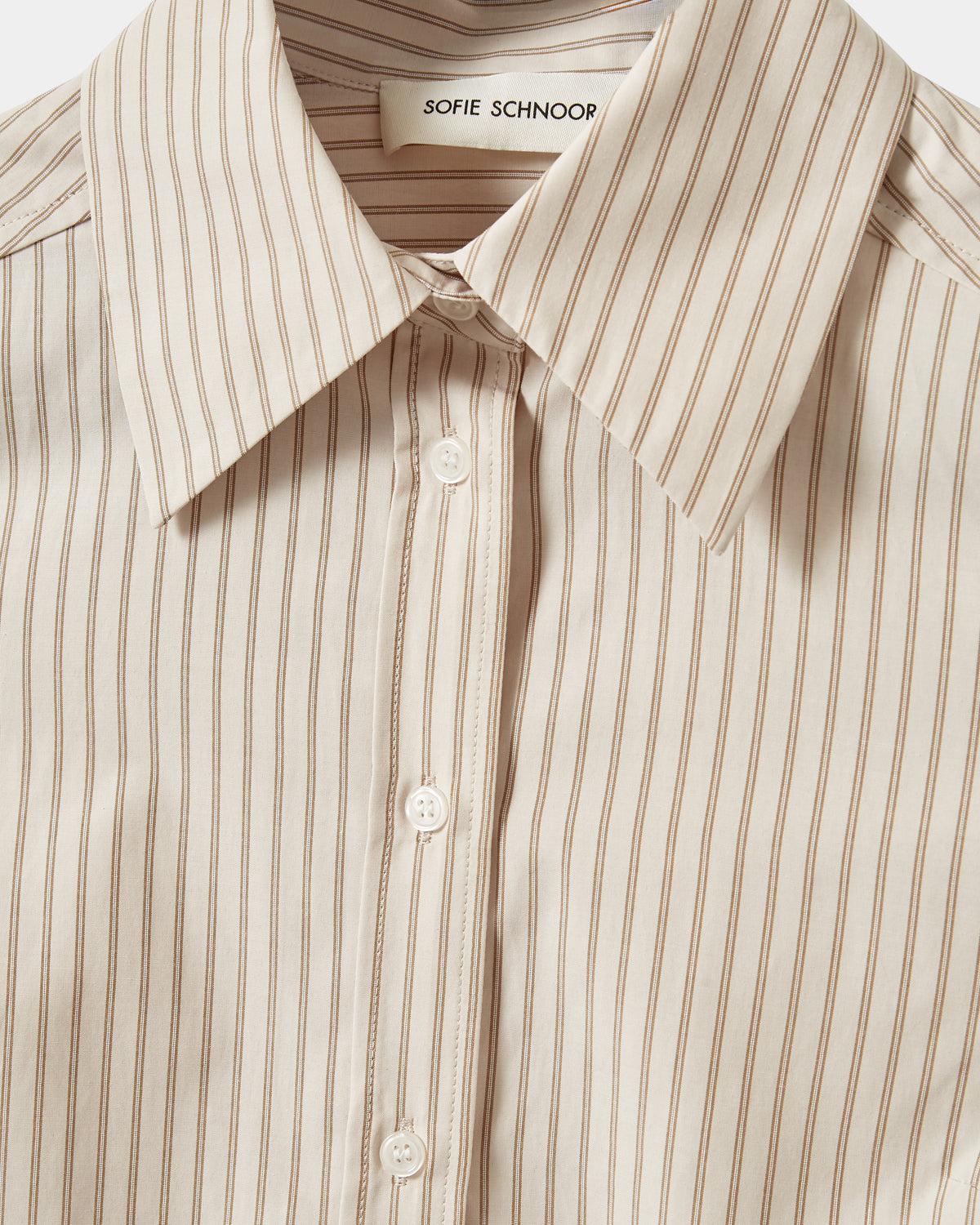 Sofie Schnoor WOMEN WILDASW TÆTSIDDENDE SKJORTE Skjorte 7118 Light Brown Striped
